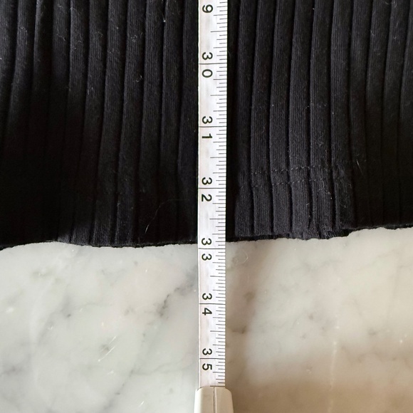 NWT Rails Angie Ribbed Midi Skirt | Women’s L | Black Stretch Knit Quiet Luxury - Picture 9 of 9